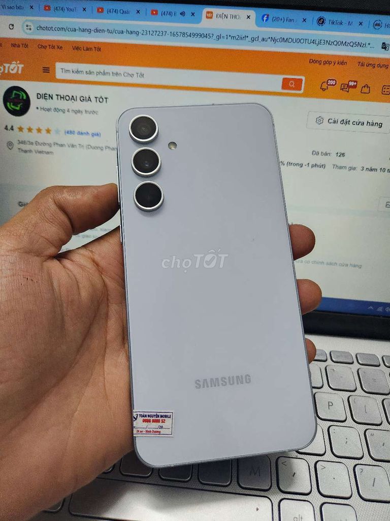 SAMSUNG A55 5G 8GB/128GB PIN 5000 ZIN ĐẸP. Mua bán Điện thoại tại Quận Bình Thạnh Tp Hồ Chí Minh được đăng bởi Dân Mobile hình 1