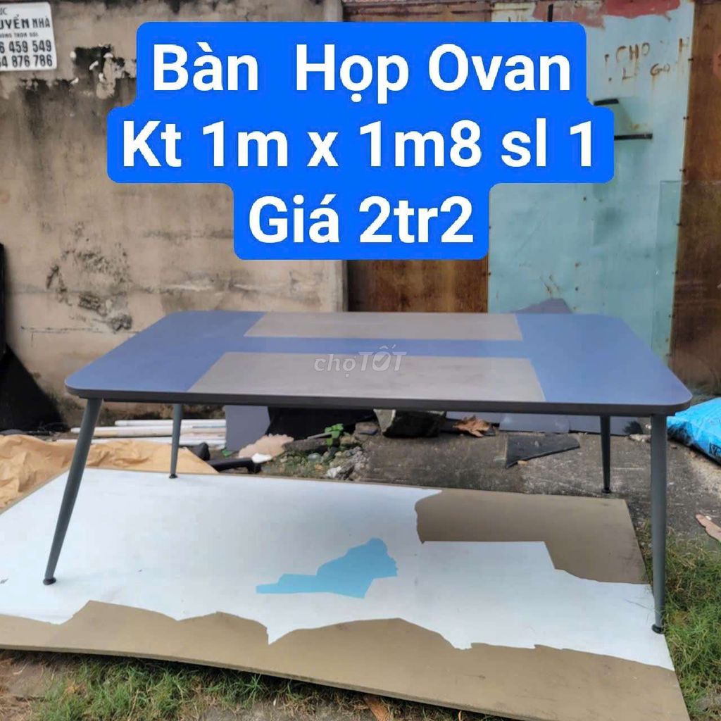 Bàn họp Ovan 1m x 1m8. Mua bán Bàn ghế tại Quận Bình Thạnh Tp Hồ Chí Minh được đăng bởi Kho Thanh Lý Phú Nhàn hình 1