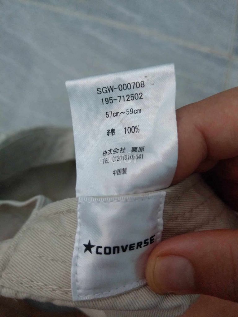 Mũ lưỡi trai Converse U.S.A TClasicMateCream