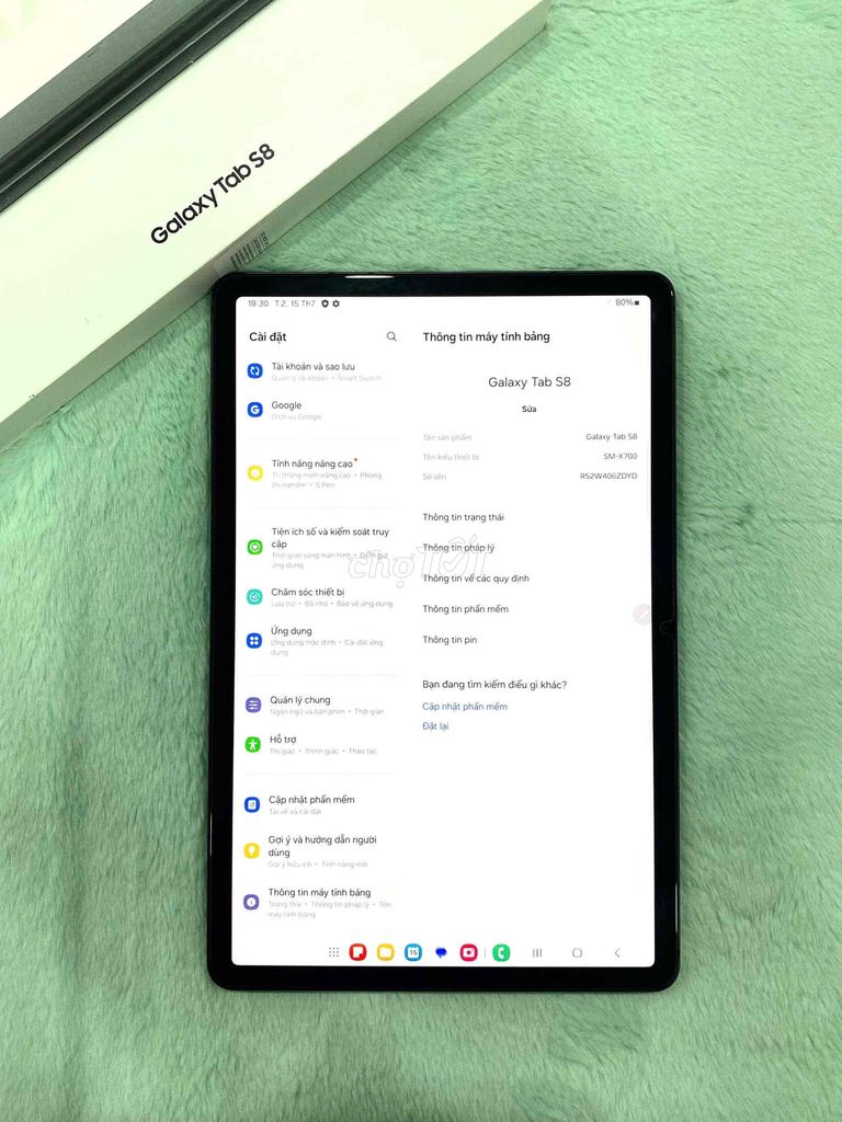 🔥Samsung Tab S8 Wifi 99% 8/256Gb fullbox có bút ok