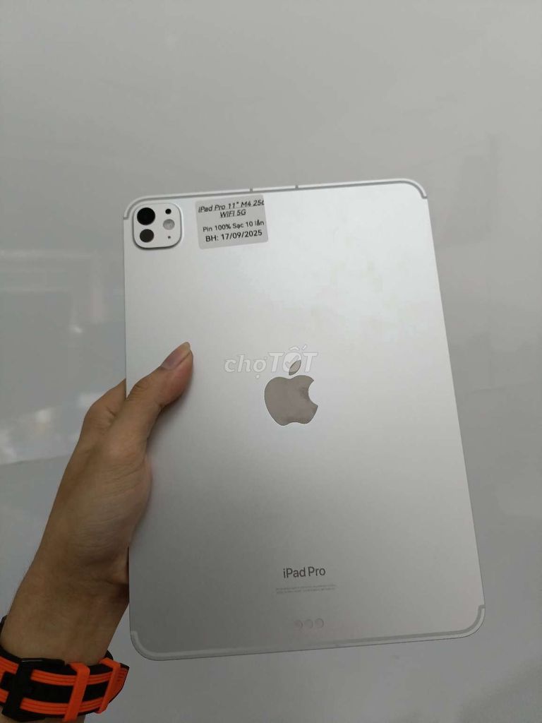 iPad Pro M4 11inch 256GB bản 5G silver 99% Pin 100