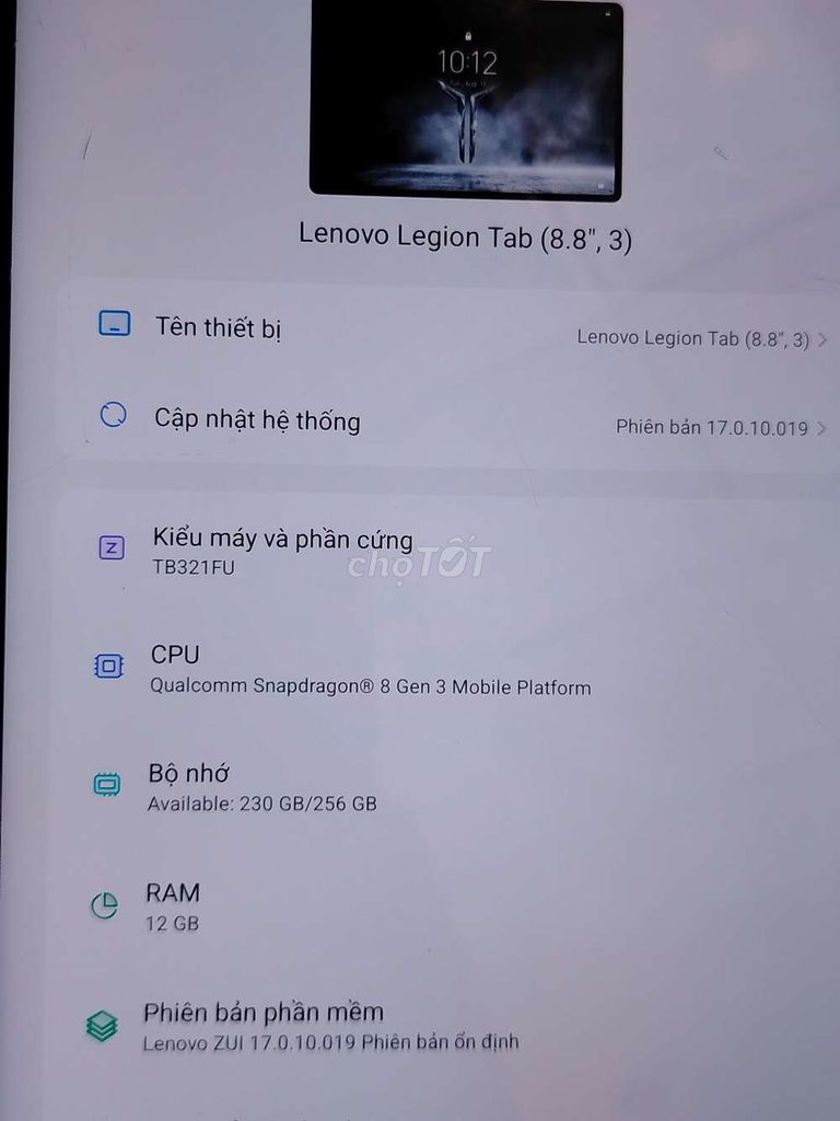 Lenovo Legion Y700 Gaming 12GB/256GB. Mua bán Máy tính bảng tại Thành phố Sóc Trăng Sóc Trăng được đăng bởi Bắp  hình 1