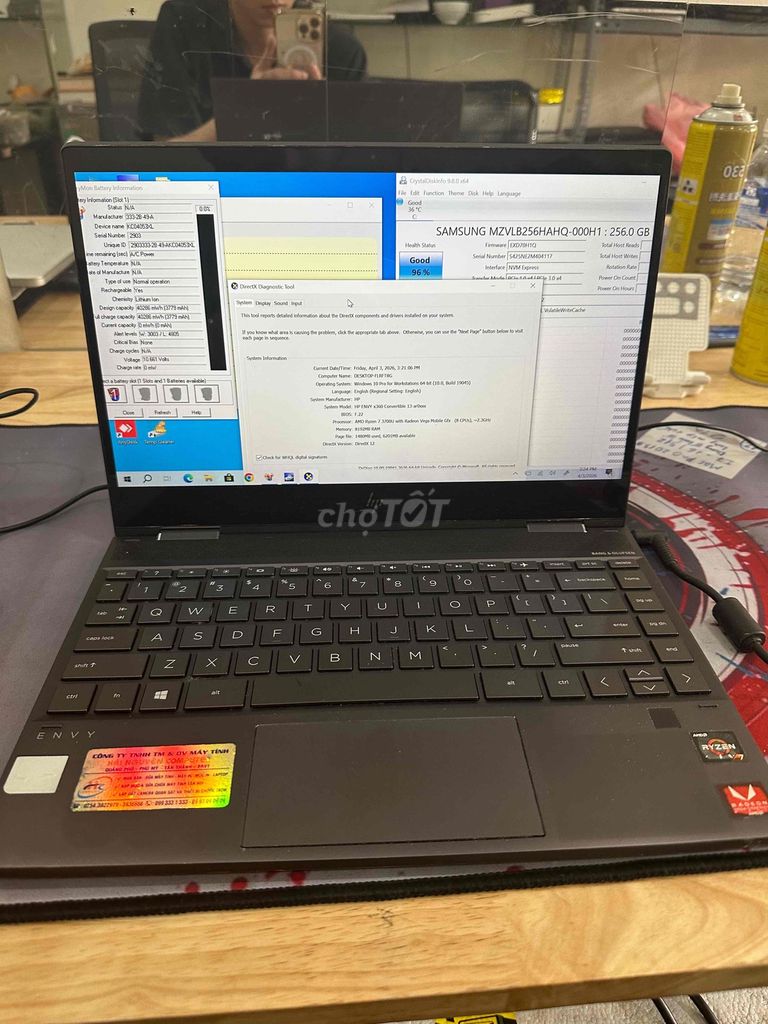 HP ENVY x360 13 AMD Ryzen 7 8GB/256GB. Mua bán Laptop tại Quận Đống Đa Hà Nội được đăng bởi Chí Hướng Smartphone Cs HN hình 1