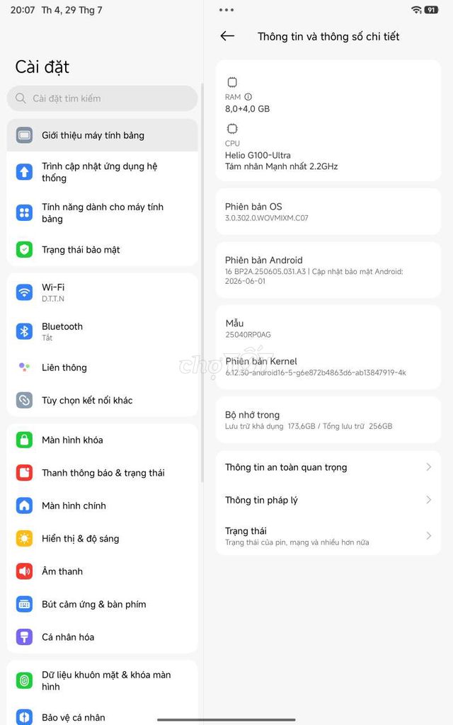 Xiaomi Redmi Pad 2 Helio G100-Ultra 8GB/256GB. Mua bán Máy tính bảng tại Thành phố Đà Lạt Lâm Đồng được đăng bởi Jun Ngô hình 1