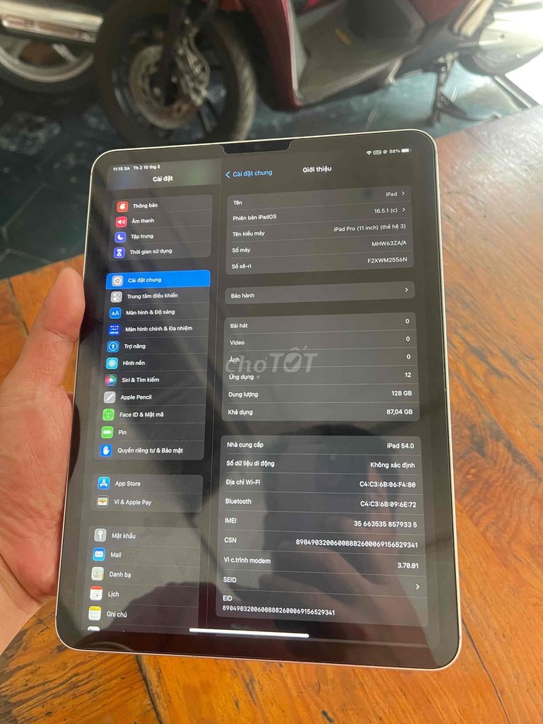 Apple iPad Pro M2 2022 128GB quốc tế giá tốt