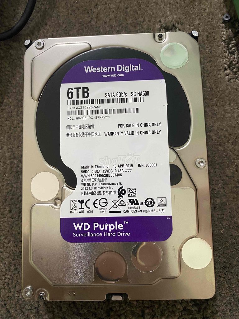 Ổ cứng HDD 6TB. Mua bán Linh kiện (RAM, Card...) tại Quận Gò Vấp Tp Hồ Chí Minh được đăng bởi MS Quỳnh hình 1
