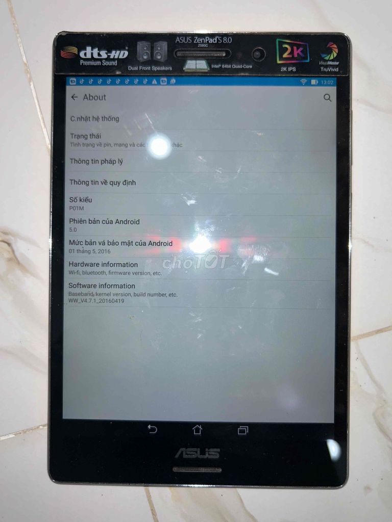 (Bán gấp) Máy tính bảng ASUS ZenPadS 8.0 Z580C Đen. Mua bán Máy tính bảng tại Quận Phú Nhuận Tp Hồ Chí Minh được đăng bởi Tuấn hình 1