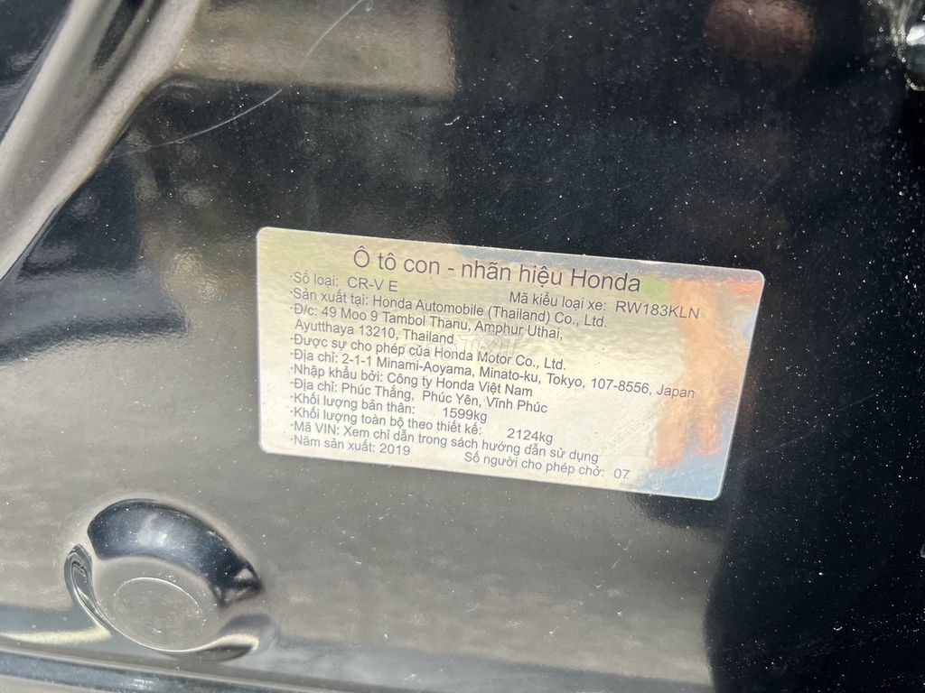 Honda CR V 2019 1.5E - 69000 km - Xe chất 1 Chủ. Mua bán Ô tô tại Quận Cầu Giấy Hà Nội được đăng bởi Xe Cũ Dương Đô hình 13