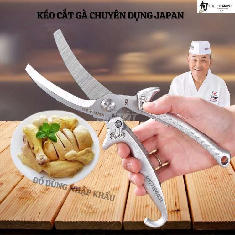 Kéo cộng lực Japan chuyên cắt xương thịt da gà