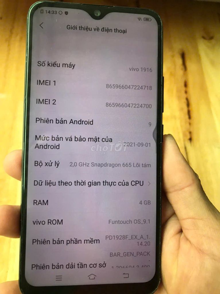 Không sử dụng cần chuyển lai cho ai cần Vivo 1916. Mua bán Điện thoại tại Quận 6 Tp Hồ Chí Minh được đăng bởi Công ty Trần Tuấn Kiệt hình 1