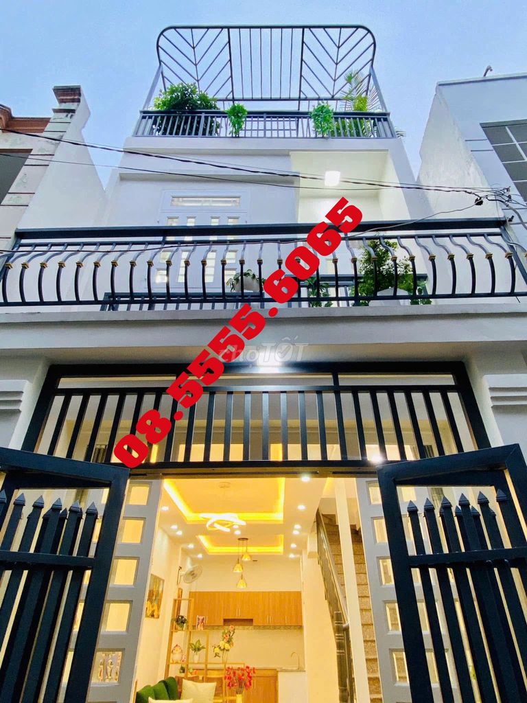 Nhà Mới Đẹp ngay Quang Trung Gò Vấp đẹp như Villa tặng full nội thất