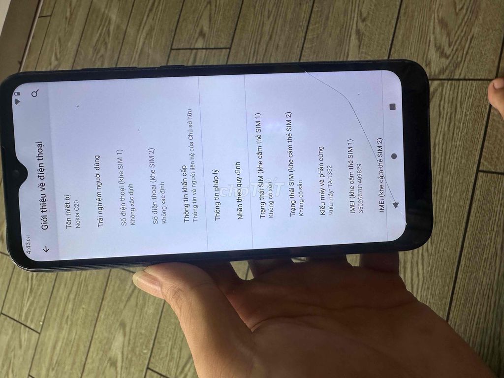 nokia c20 nức kính xài ok - 125023027