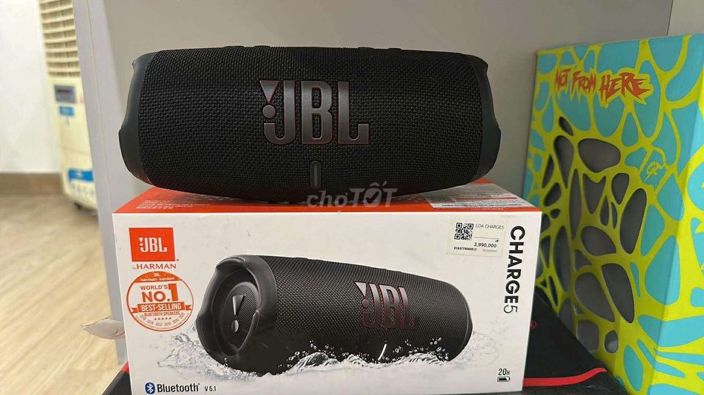 Loa Bluetooth JBL Charge 5 Đen. Mua bán Tivi, Âm thanh tại Thị xã Phú Mỹ Bà Rịa - Vũng Tàu được đăng bởi Anh Thái hình 1