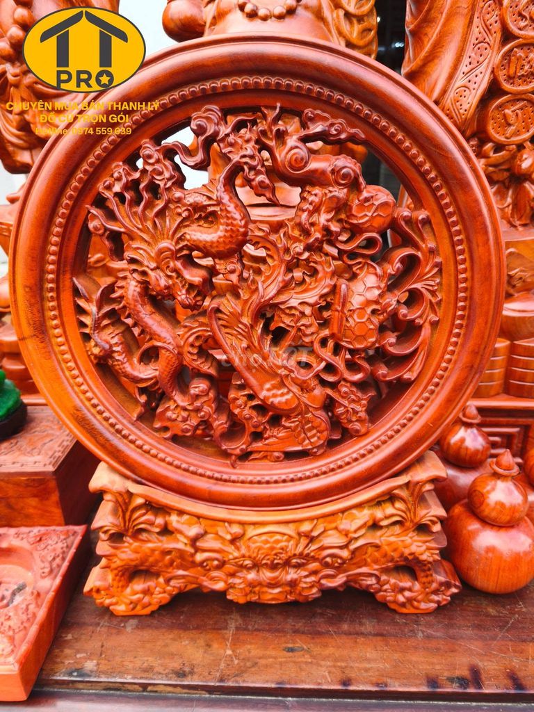 Tượng gỗ Cổ điển Nâu đỏ Gỗ tự nhiên
