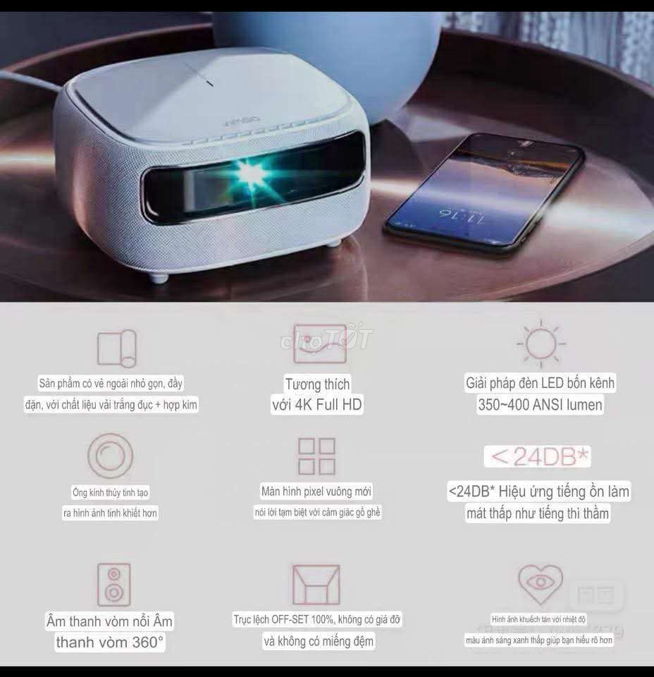 Máy chiếu mini DLP JMGO H6 PLUS Full HD. Mua bán Đồ dùng văn phòng tại Quận Lê Chân Hải Phòng được đăng bởi Việt hình 1