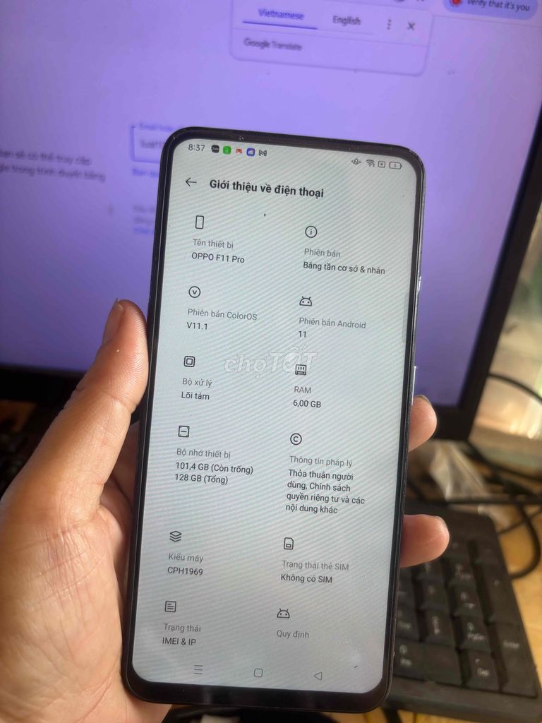 OPPO F11 Pro 128GB Tím xanh. Mua bán Điện thoại tại Quận Bình Tân Tp Hồ Chí Minh được đăng bởi Đường Minh hình 1