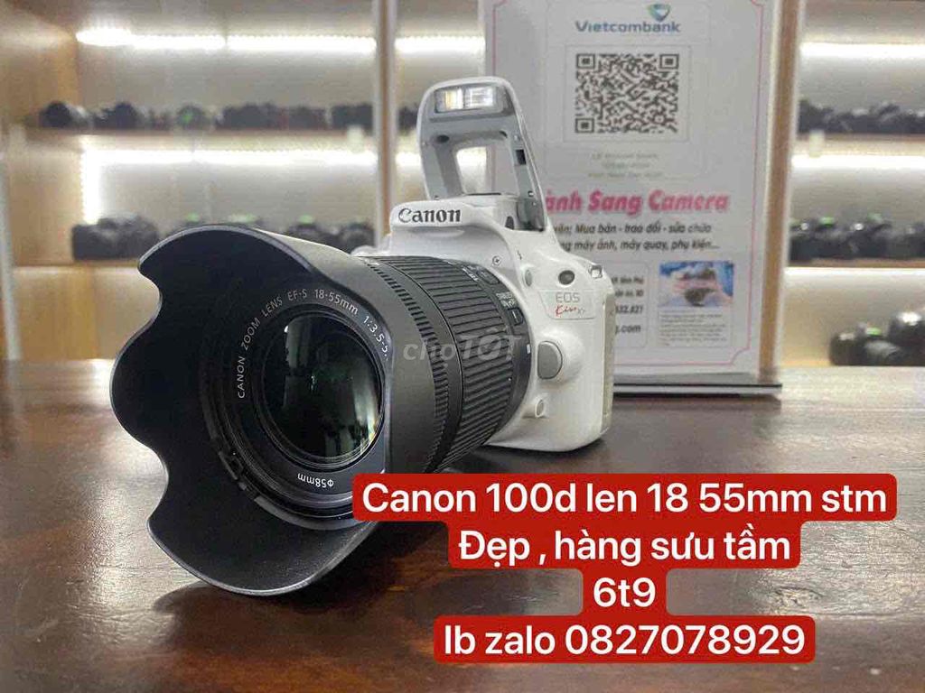Máy ảnh Canon 100D 18-55mm STM Trắng. Mua bán Máy ảnh, Máy quay tại Thành phố Thuận An Bình Dương được đăng bởi Thành Sang Camera hình 1