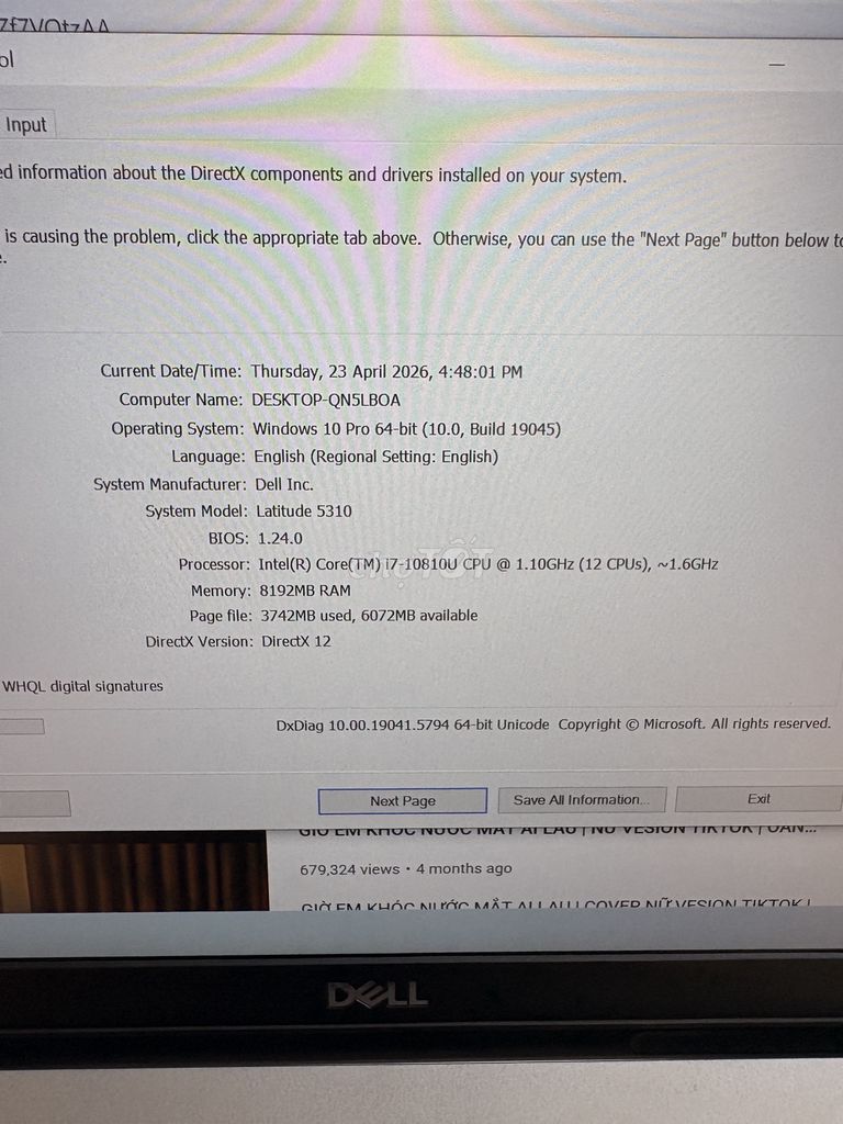 Dell Latitude 5310 i7-10810U 8GB/256GB. Mua bán Laptop tại Thành phố Buôn Ma Thuột Đắk Lắk được đăng bởi Chinh hình 1