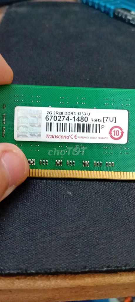 RAM Transcend 2GB DDR3 1333MHz UDIMM. Mua bán Linh kiện (RAM, Card...) tại Thành phố Buôn Ma Thuột Đắk Lắk được đăng bởi Long Nguyễn Hoàng hình 1