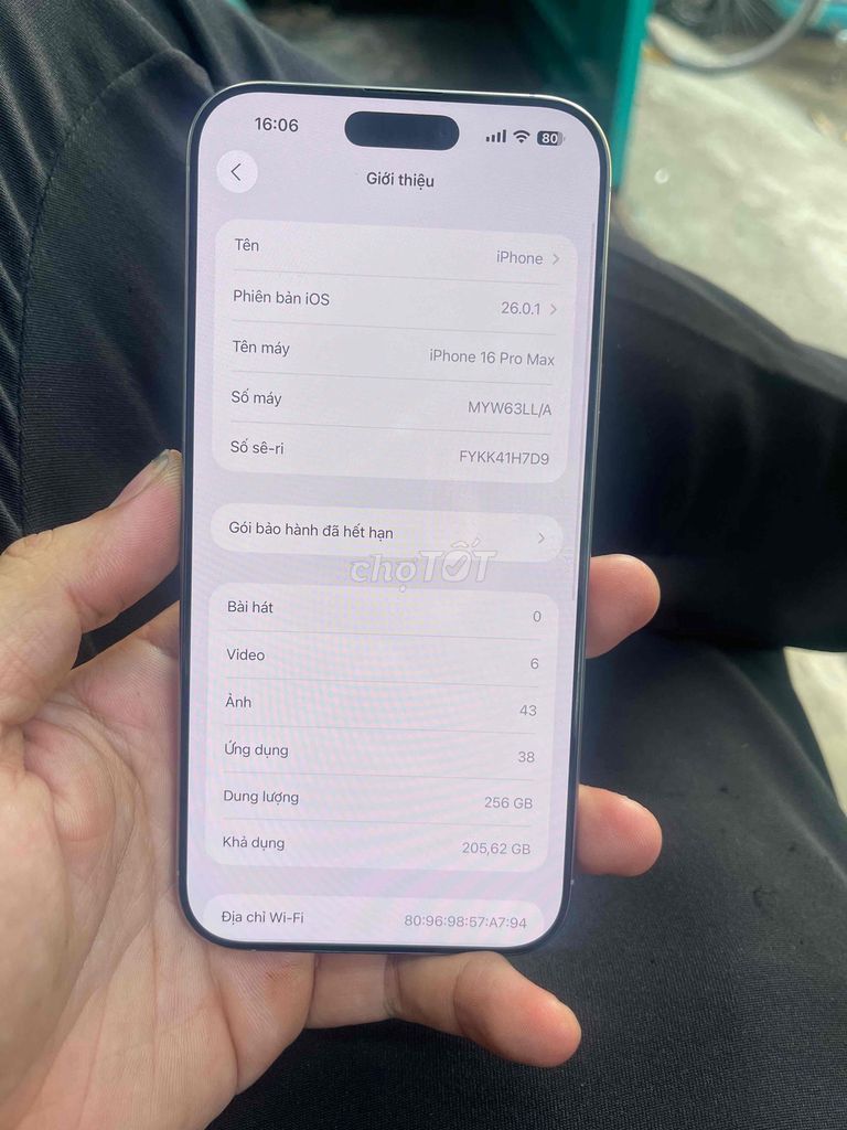 iPhone 16 Pro Max 256GB eid có gl !. Mua bán Điện thoại tại Quận Tân Phú Tp Hồ Chí Minh được đăng bởi dương tuấn mạnh hình 1