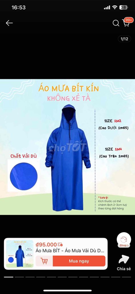 ÁO MƯA CÁNH DƠI VẢI DA CÁ CAO CẤP/ THANH LÝ 50%. Mua bán Phụ kiện thời trang khác tại Quận 12 Tp Hồ Chí Minh được đăng bởi Anh Khôi hình 2