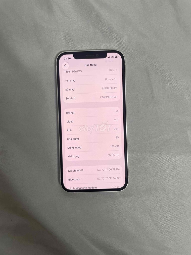 Apple iPhone 12 128GB. Mua bán Điện thoại tại Quận Hoàng Mai Hà Nội được đăng bởi minh hình 1