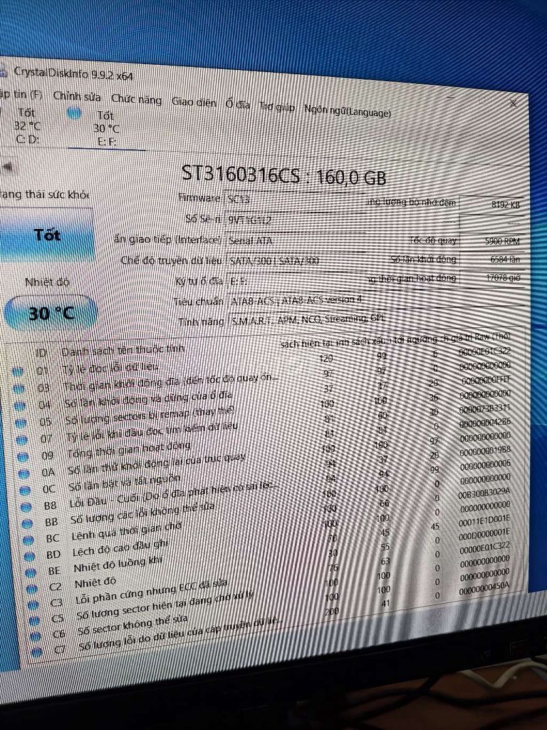 2 Ổ cứng HDD 160GB Sk tốt. Mua bán Linh kiện (RAM, Card...) tại Quận Bình Thạnh Tp Hồ Chí Minh được đăng bởi gia thiện hình 1