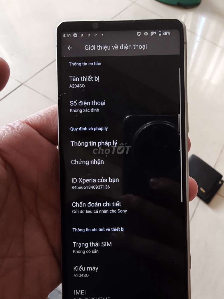 Sony Xperia 5 IV 128GB Trắng . Mua bán Điện thoại tại Thành phố Thủ Đức Tp Hồ Chí Minh được đăng bởi Sơn  hình 1