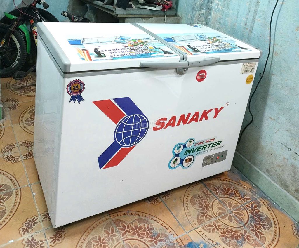 Bếp từ, tủ đông suốt sanaky inverter 300 l máy zin