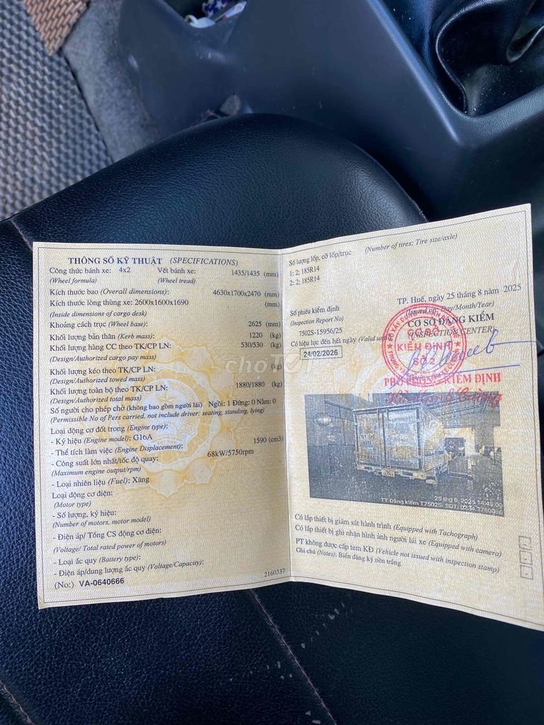 Bán xe suzuki 1tấn25. Mua bán Xe tải, xe ben tại Huyện Phong Điền Thừa Thiên Huế được đăng bởi Khắc Vinh hình 3