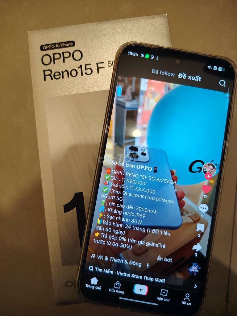 OPPO Reno 15F 5G 256GB. Mua bán Điện thoại tại Quận Tân Phú Tp Hồ Chí Minh được đăng bởi hieu pham hình 1