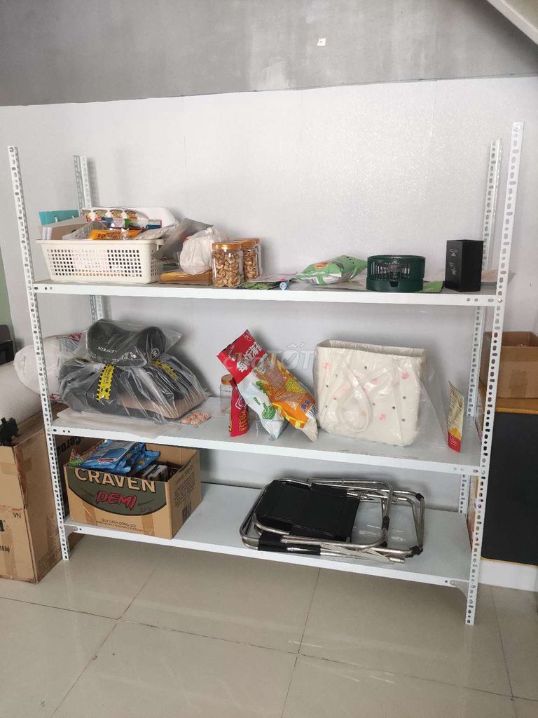 Kệ sắt trắng 1m5x0m4x1m5 3 sàn. Mua bán Tủ, kệ gia đình tại Thành phố Thủ Đức Tp Hồ Chí Minh được đăng bởi Ben Lee hình 1