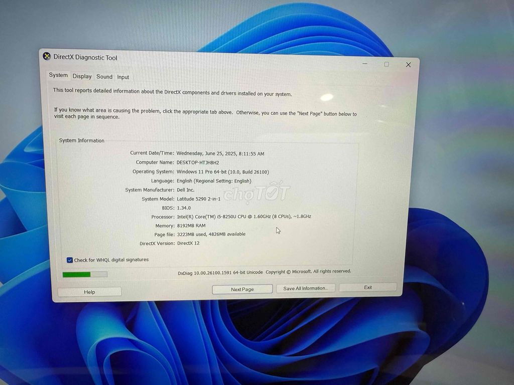 DELL TABLET 2 in1 THÁO RỜI BÀN PHÍM 5290