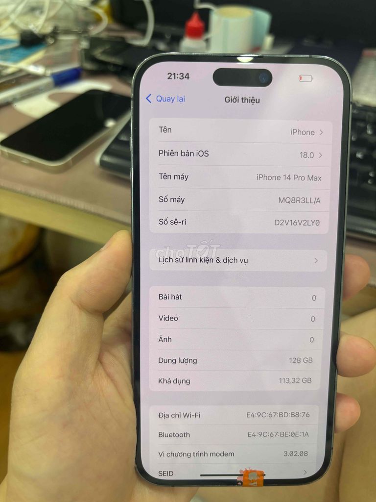 Apple iPhone 14 Pro Max 128GB Tím. Mua bán Điện thoại tại Quận Ba Đình Hà Nội được đăng bởi Lâm mobile hình 1