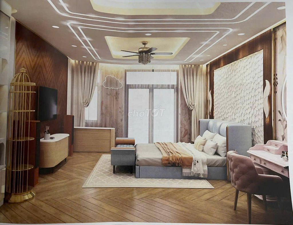 Cần tiền bán gấp nhà đẹp nội thất cao cấp khu dân cư DA Khang Điền