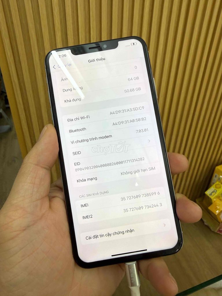 Apple iPhone Xs Max 64GB Bạc Đã sử dụng. Mua bán Điện thoại tại Quận Đống Đa Hà Nội được đăng bởi hanoimobile hình 1