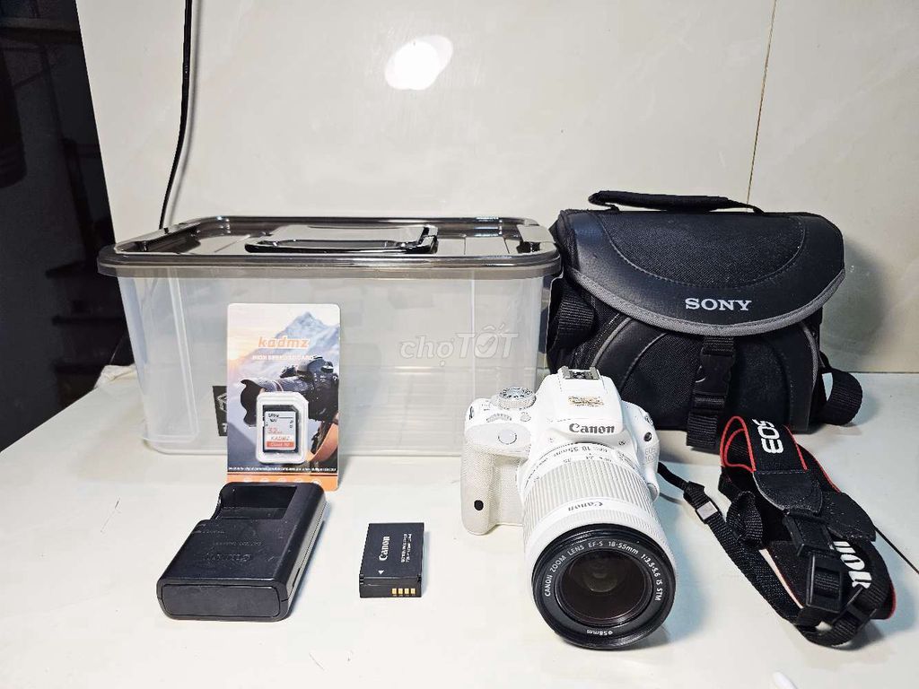 Máy ảnh Canon 100D Trắng  + lens 18-55mm STM. Mua bán Máy ảnh, Máy quay tại Quận 8 Tp Hồ Chí Minh được đăng bởi MASTER CAMERA STORE hình 1