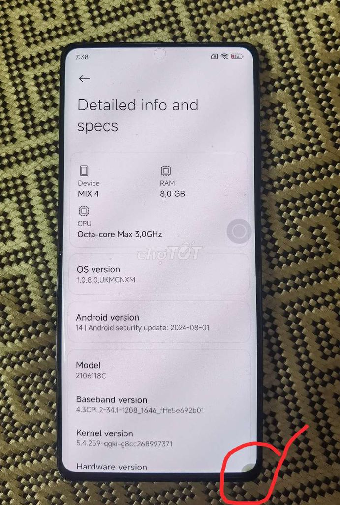 Xiaomi Mi Mix 4 Xám 8GB. Mua bán Điện thoại tại Quận 4 Tp Hồ Chí Minh được đăng bởi Tuấn Bin hình 1