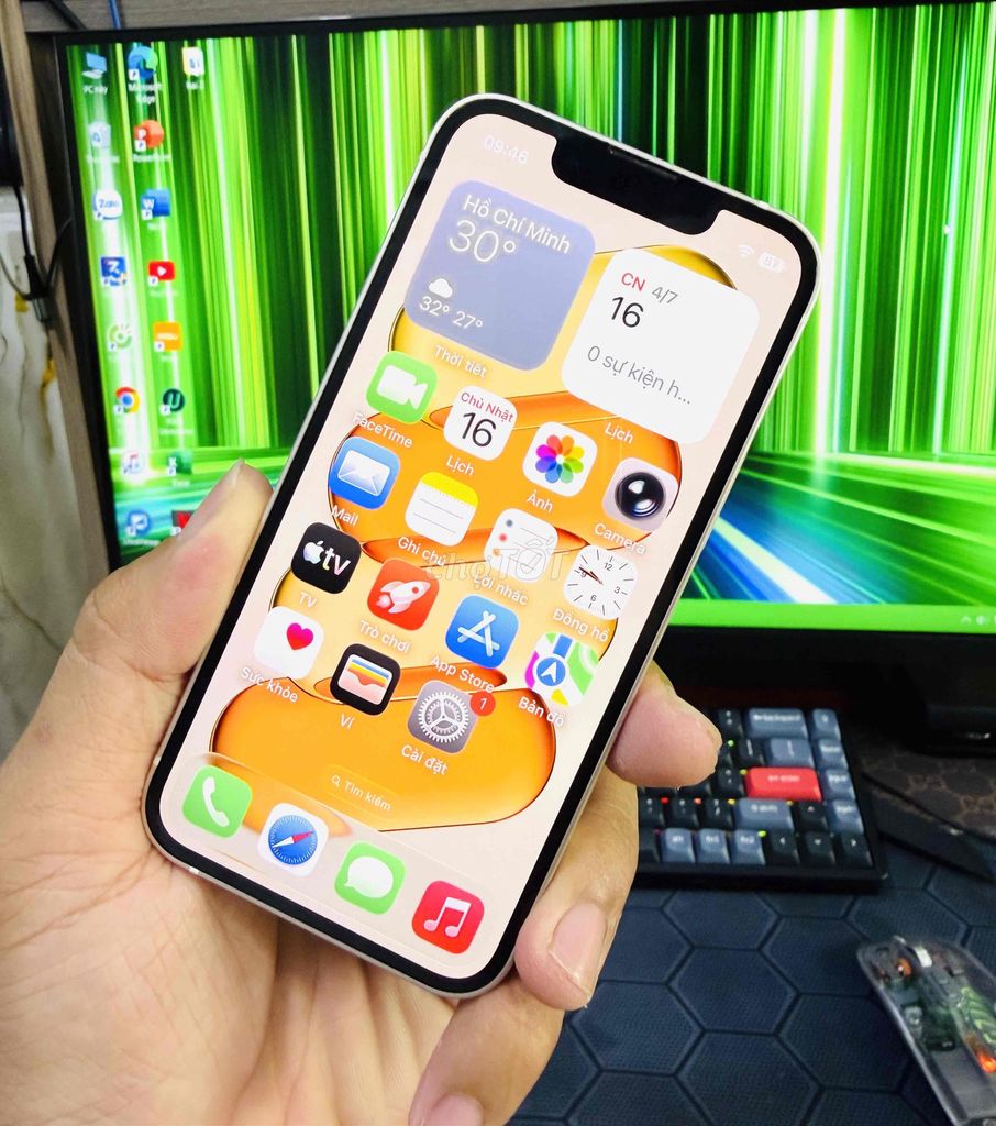 Apple iPhone 13 Mini 128GB Trắng Đẹp 99%. Mua bán Điện thoại tại Quận Ninh Kiều Cần Thơ được đăng bởi HẢI APPLE CẦN THƠ hình 1