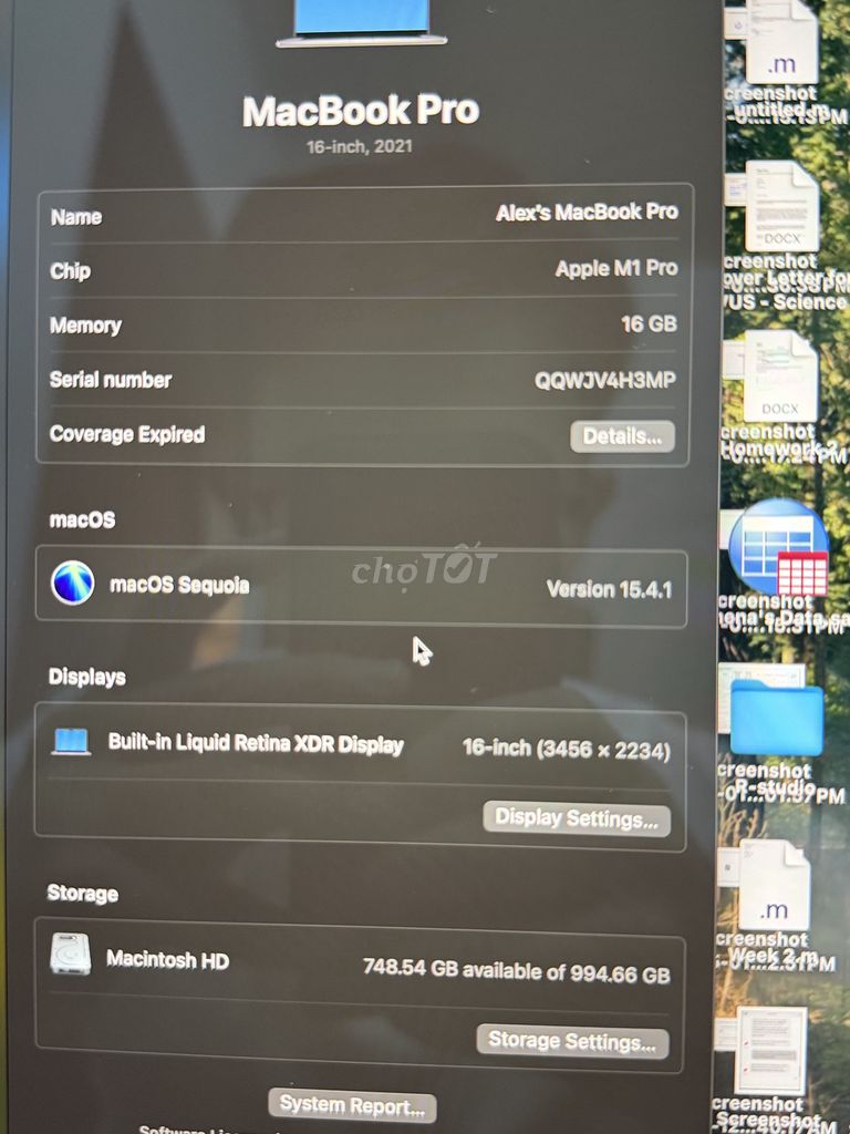 Apple MacBook Pro M1 Pro 16 inch 16GB/1TB. Mua bán Laptop tại Quận Tân Phú Tp Hồ Chí Minh được đăng bởi Khoa Tran hình 1