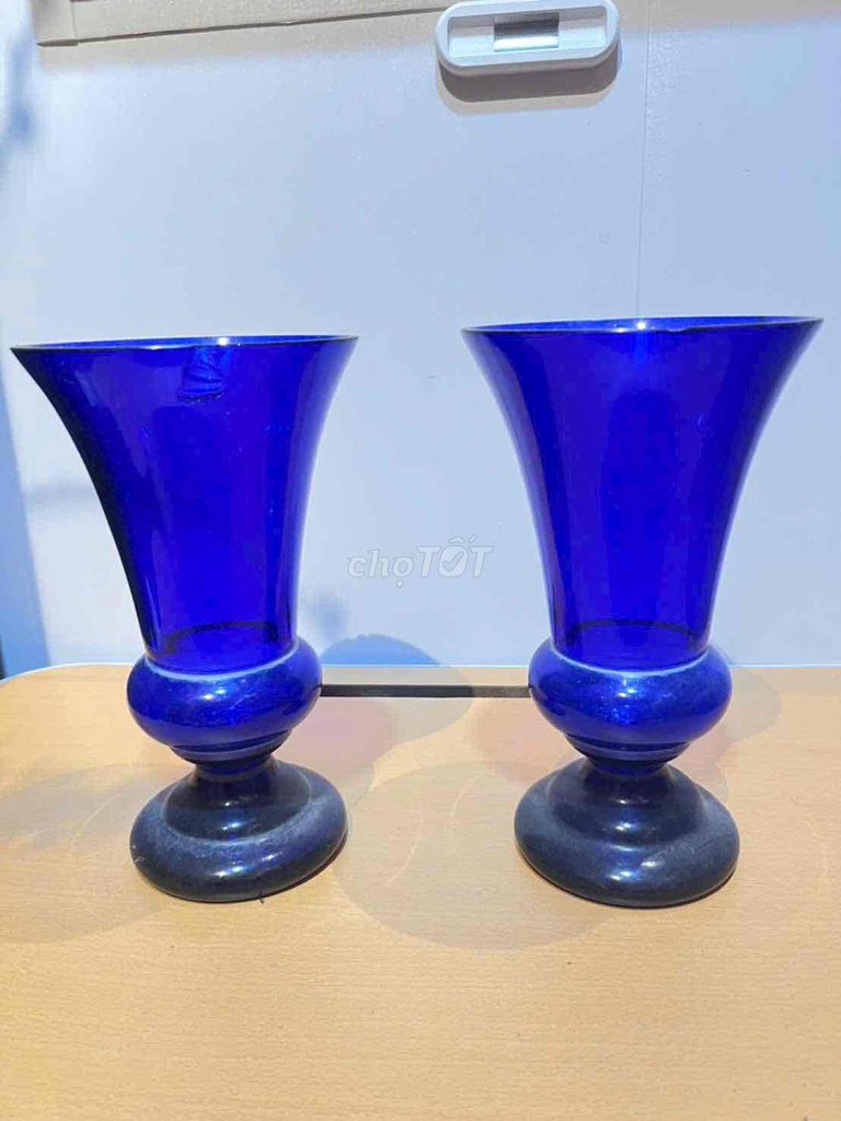 Bình cắm hoa Thủy tinh Art Deco Xanh cobalt Ba Lan. Mua bán Đồ sưu tầm, đồ cổ tại Quận Hai Bà Trưng Hà Nội được đăng bởi Gốm đồng Ngân Trang hình 1