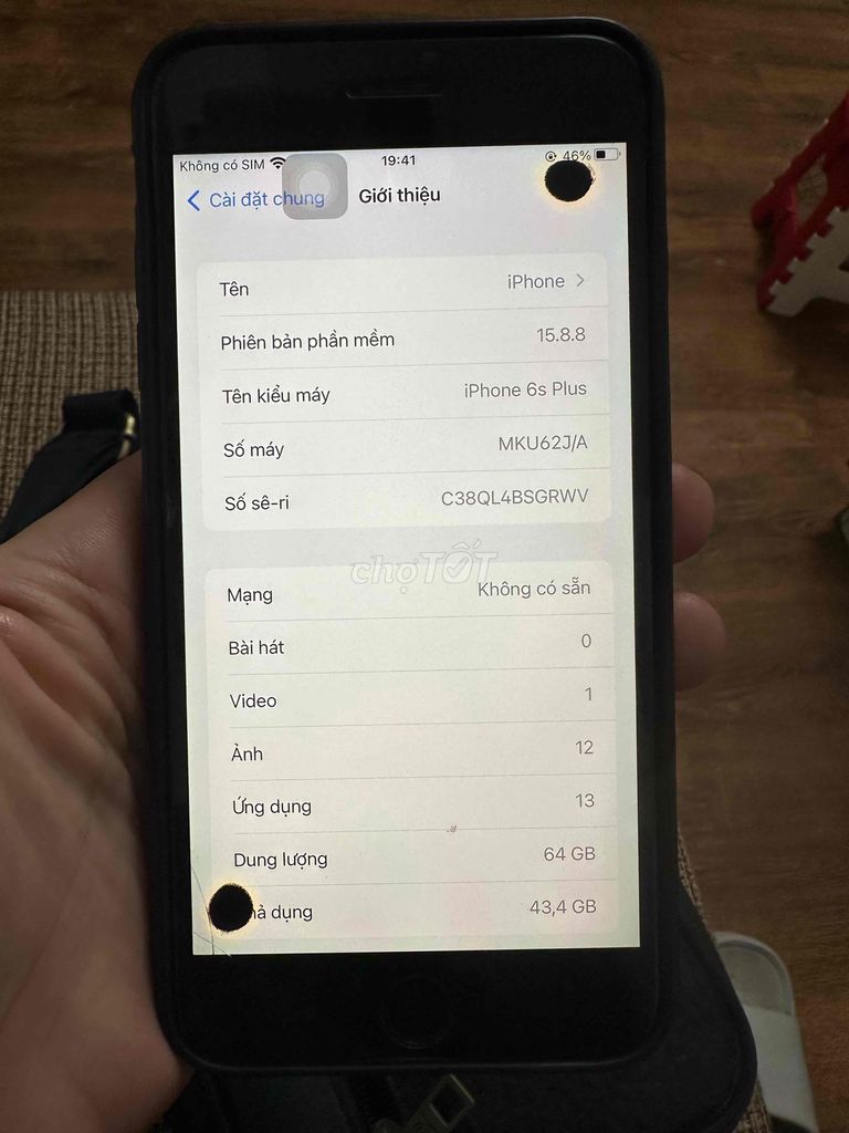 iPhone 6s Plus 64GB Đen Đã sử dụng. Mua bán Điện thoại tại Quận Hà Đông Hà Nội được đăng bởi Tiến Dũng hình 1
