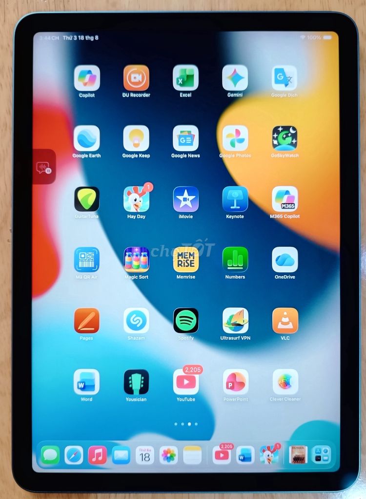 Apple iPad Air 5 M1 Wifi 64GB Xanh dương. Mua bán Máy tính bảng tại Quận Tây Hồ Hà Nội được đăng bởi Truong Quang hình 1
