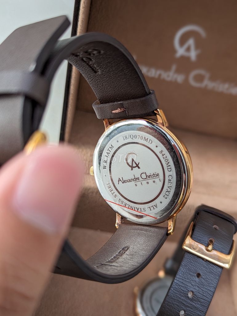 Cặp đồng hồ Alexandre Christie Nam&Nữ mới