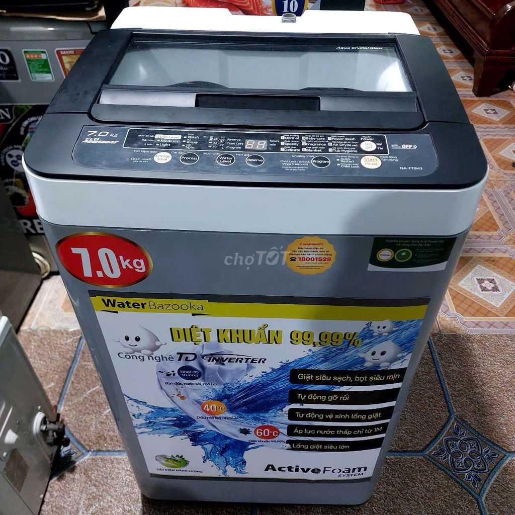 Máy giặt Panasonic NA-F70H3 Inverter Xám. Mua bán Máy giặt tại Quận Ninh Kiều Cần Thơ được đăng bởi ĐIỆN LẠNH CHUYÊN NGHIỆP CẦN THƠ hình 1