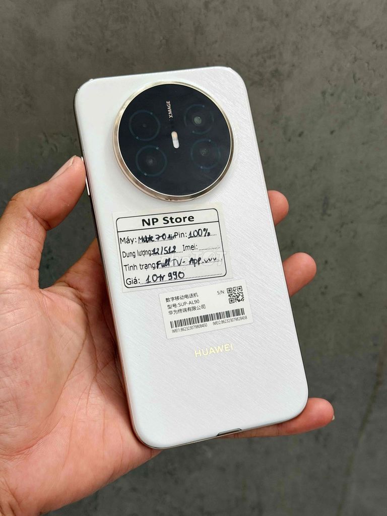 Huawei Mate 70 Air 12GB/512GB Trắng 98% - App full. Mua bán Điện thoại tại Quận Ninh Kiều Cần Thơ được đăng bởi TP Store 2 hình 1