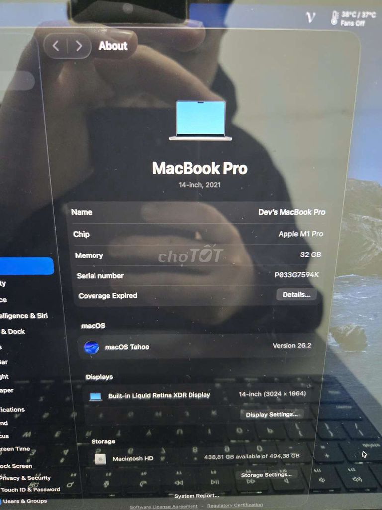 Apple MacBook Pro M1 14 inch 32GB/512GB 98%. Mua bán Laptop tại Thành phố Thuận An Bình Dương được đăng bởi Lâm Trường hình 1