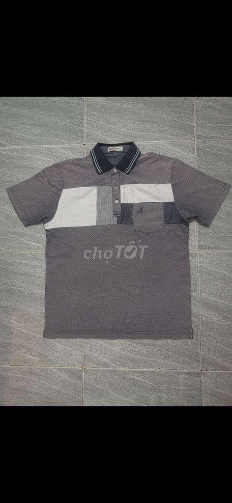 Áo polo Kangol Extral Vintage Tím Trắng size L. Mua bán Quần áo tại Quận Gò Vấp Tp Hồ Chí Minh được đăng bởi Hàng 2handsgood hình 1