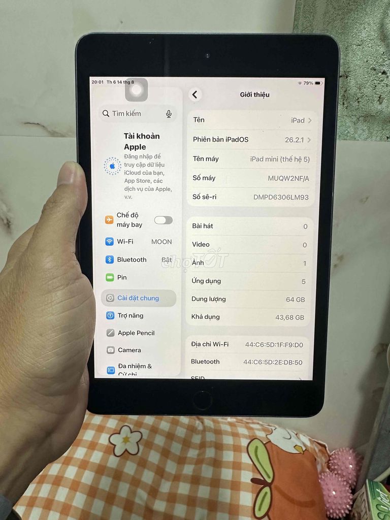 Apple iPad mini 5 64GB Xám. Mua bán Máy tính bảng tại Quận 4 Tp Hồ Chí Minh được đăng bởi bảo hình 1