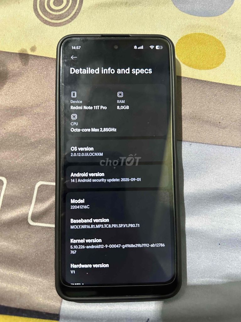 thanh lí Xiaomi Redmi Note 11T Pro 8GB/128GB. Mua bán Điện thoại tại Huyện Sa Thầy Kon Tum được đăng bởi Nguyễn Tùng Long hình 1